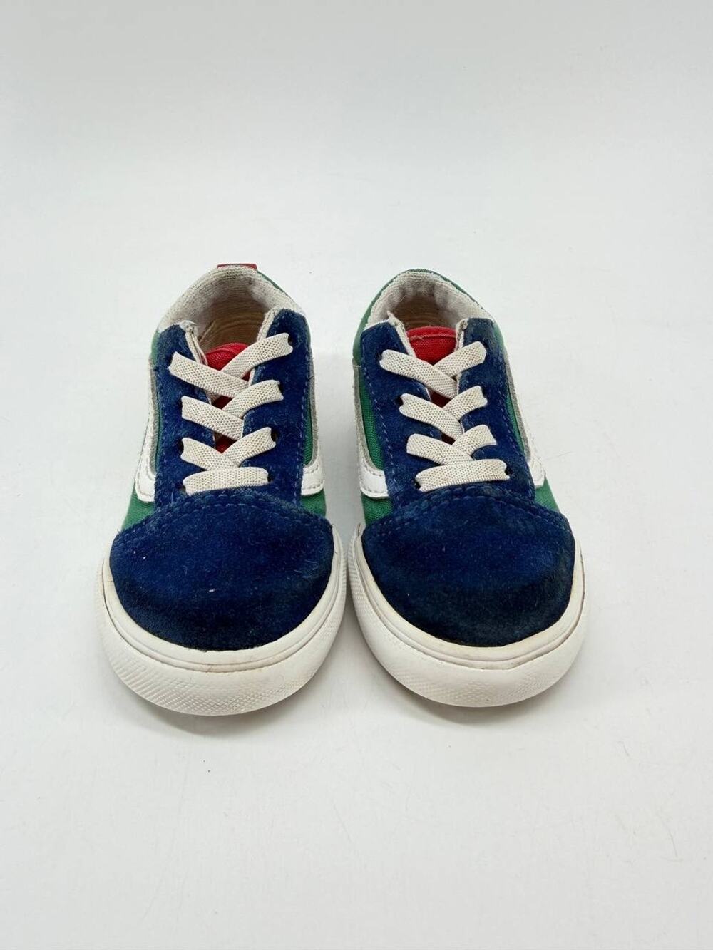 Vans Old Skool Kids Blue Green Suede Sneakers Shoes Size 6 US 22 EU